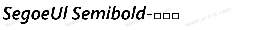 SegoeUl Semibold字体转换